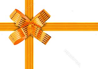 Gold bow and ribbon