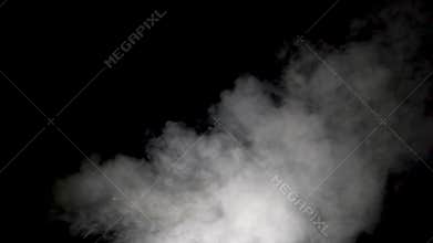 Steam jet on black