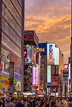 Sunset over Tokyo Akihabara Electric Town