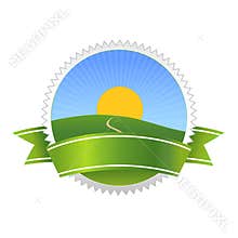 Natural bio food badge symbol