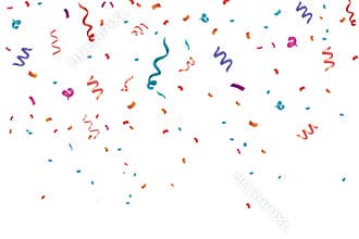 Confetti celebration frame background. Horizontal, anniversary.