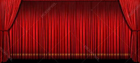 Large Red Stage Curtain