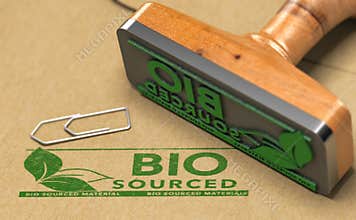 Biosourced Materials Label. Bio based Products