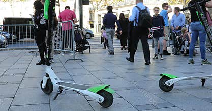 Two Lime-S Electric Rental Scooter In Paris