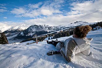 Relaxing on Snow Beach