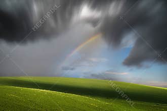 Long exposure rainstorm