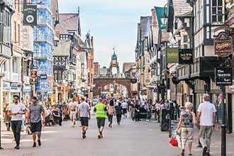 Shoppers walking in Eastgate street