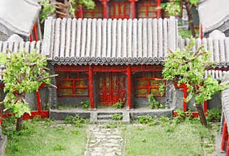 Chinese courtyard model