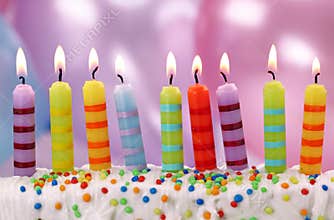 Nine birthday candles