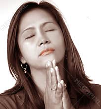 Asian praying