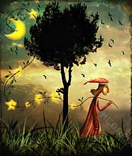 The boy collecting stars