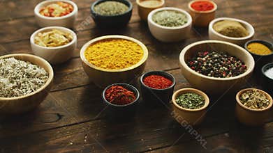Composition of various spices and condiments