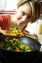 Woman in kitchen