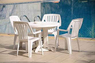White table and chair