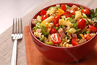 Bowl of pasta salad
