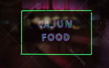 Cajun Food Neon Sign A Style of American Food