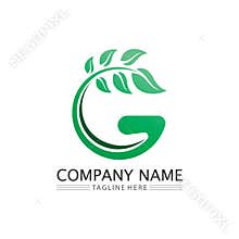 LEAF AND NATURE TREE LOGO FOR BUSINESS VECTOR GREEN PLANT ECOLOGY DESIGN