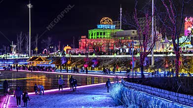 China Changchun Ice and Snow Xintiandi Night Scene