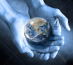 Earth Globe Hands Sustainable Climate