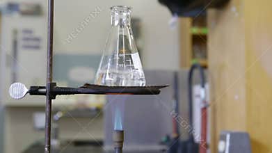 Chemical in an Erlenmeyer flask