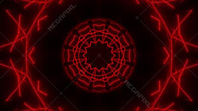 Red mandala sequence patterns. Yoga, clubs, shows, mandala, fractal animation. Bright ornament.