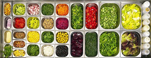 Open buffet salad bar