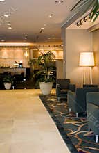 Luxury hotel lobby