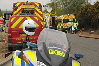 Emergency services at a major incident.
