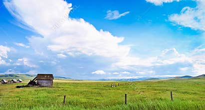 Beautiful prairie landscape in Alberta, Canada