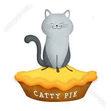 Cat on Pie