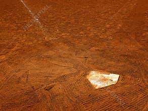 Baseball Home Plate on Ball Diamond Scoring Competition Game