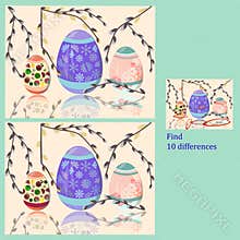 find 10 differences rebus for children under 6 years old according to the seasons
