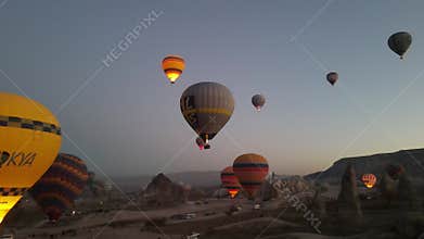 Rising Hot Air Baloons