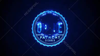 Cyber Electronics Online Secure Payment Technology Seal Animation