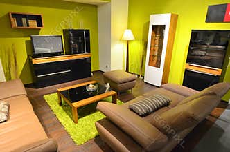 Studio apartment living room area