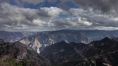 Loopable fast time-lapse of the copper canyon in Mexico