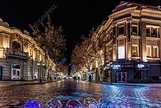 Night view of Central Street, Harbin
