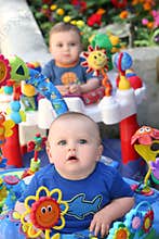 Twin baby boys