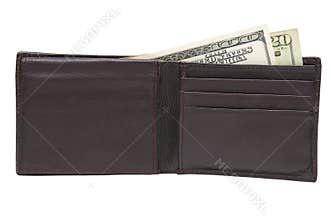 Money in wallet.