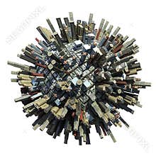 City on a sphere
