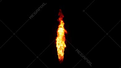 Olympic torch -the fire begins to burn and then end for 20 seconds with alpha channel - Resolution: 3840×2160 Pixels 30fps