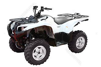 White 4x4 atv isolated