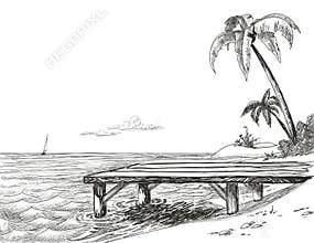 Beach sketch