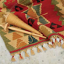 Hand woven Turkish kilim. Arabic, Persian oriental Eastern rug and carpets with ethnic motifs.