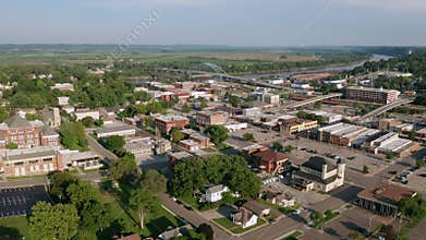 Atchison Kansas Aerial Perspective Midwestern United States