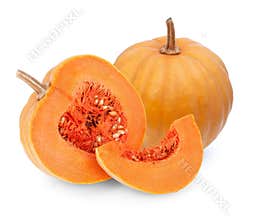 Pumpkin on white