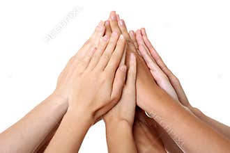 Hands teamwork success union