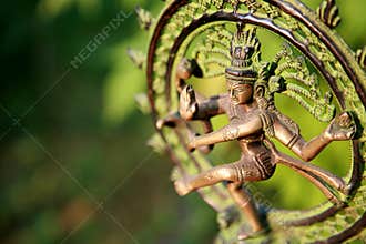 Statue of Shiva - Lord of Dance at sunlight
