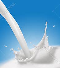 Milk Pouring Splash