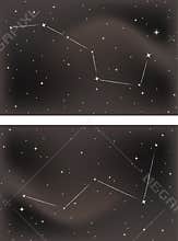 The Big Dipper and Cassiopeia